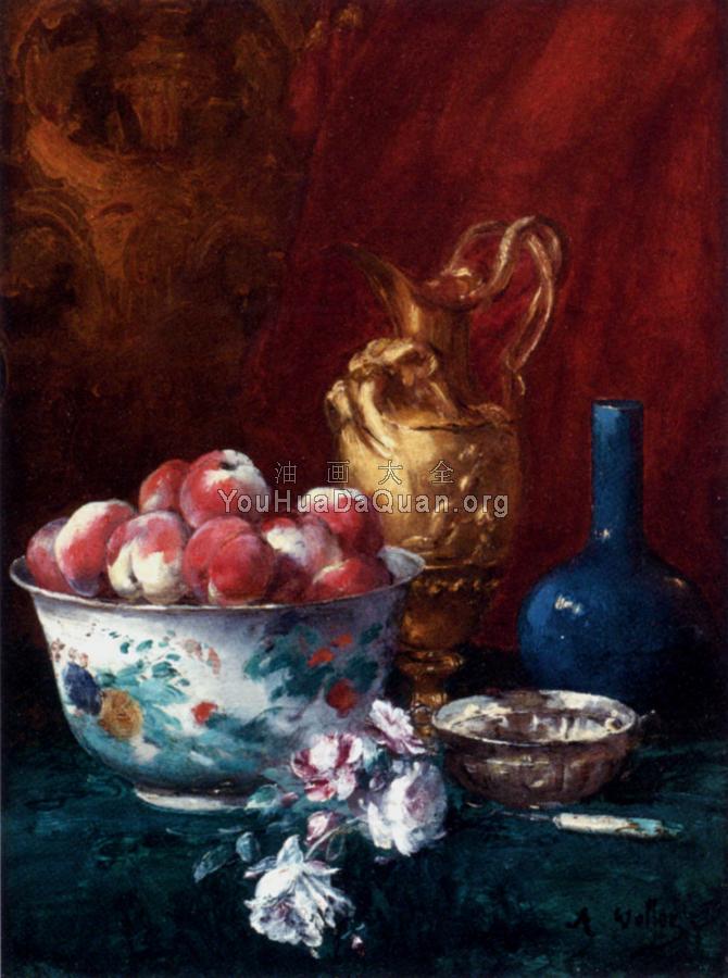 Still Life With Peaches - 安东尼·沃伦